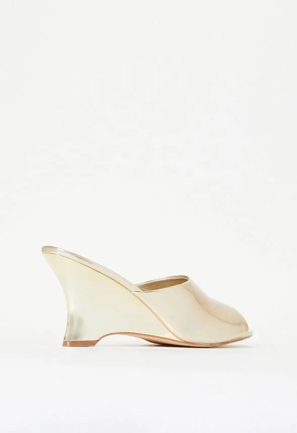 Peep-Toe Wedge Sandals - Image 4
