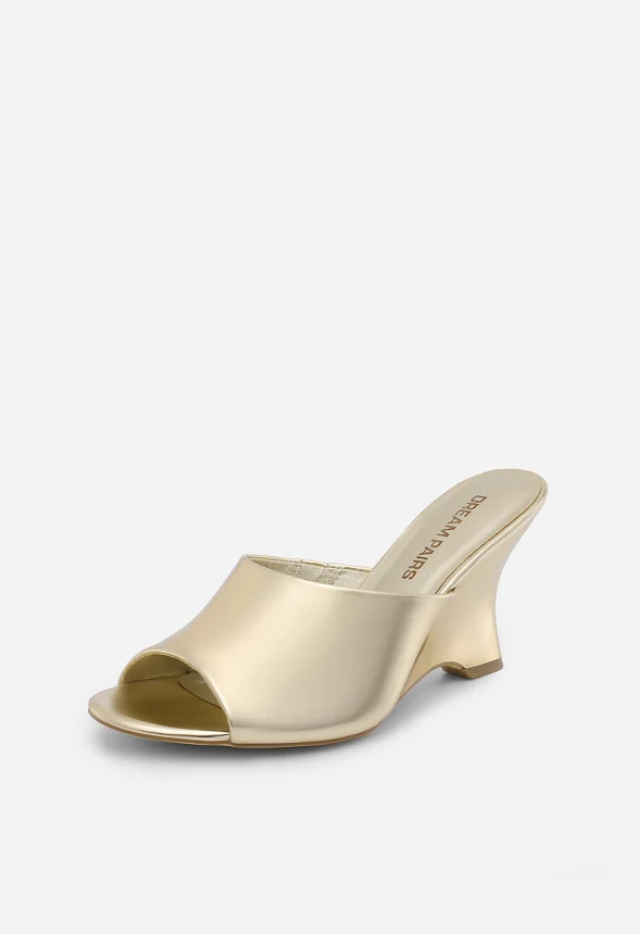 Peep-Toe Wedge Sandals - Image 6