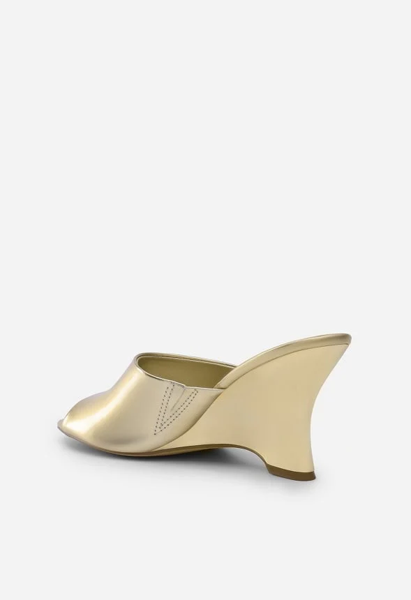 Peep-Toe Wedge Sandals - Image 7