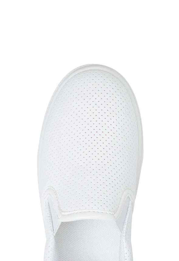 Perforated Faux Leather Slip On Sneaker - Image 2