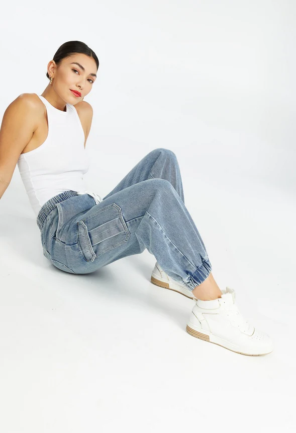 Peyton 90'S Denim Joggers - Image 3