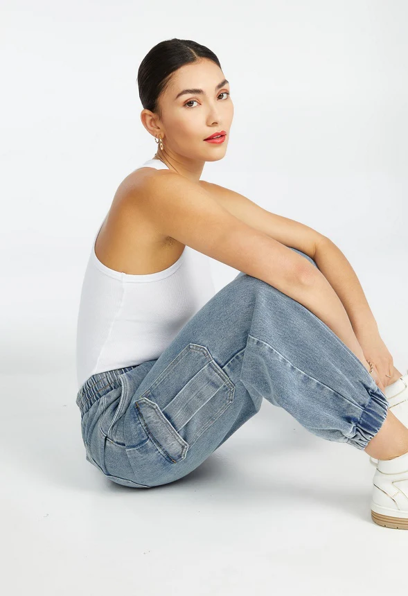 Peyton 90'S Denim Joggers - Image 4