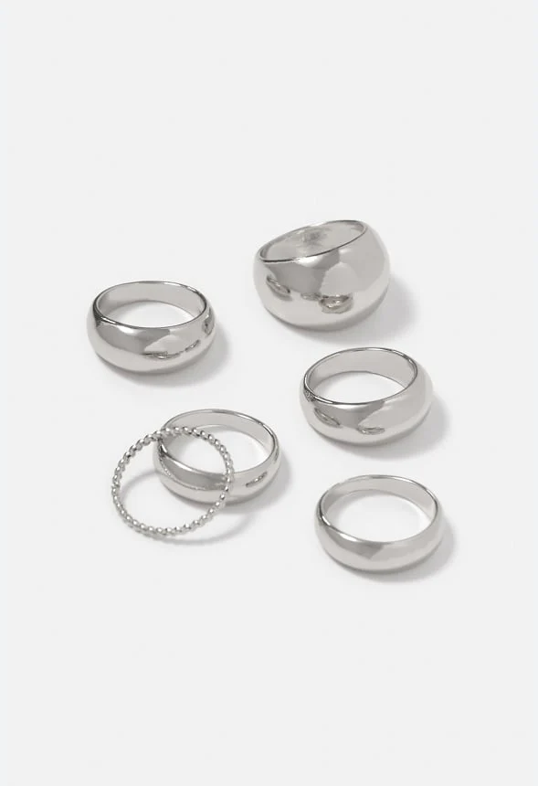 Phoebe Mixed Band Ring Stack - Image 3