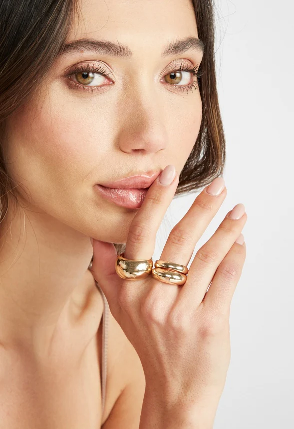 Phoebe Mixed Band Ring Stack - Image 2