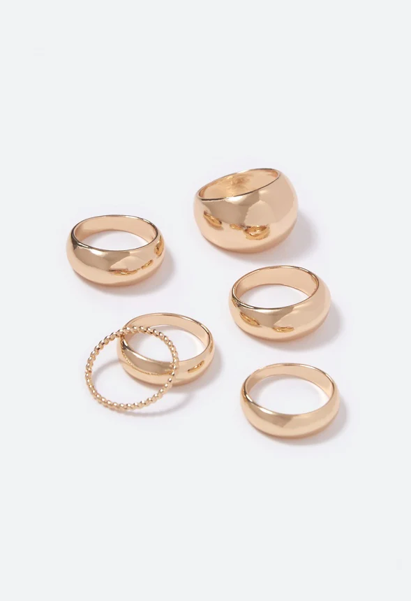 Phoebe Mixed Band Ring Stack - Image 3
