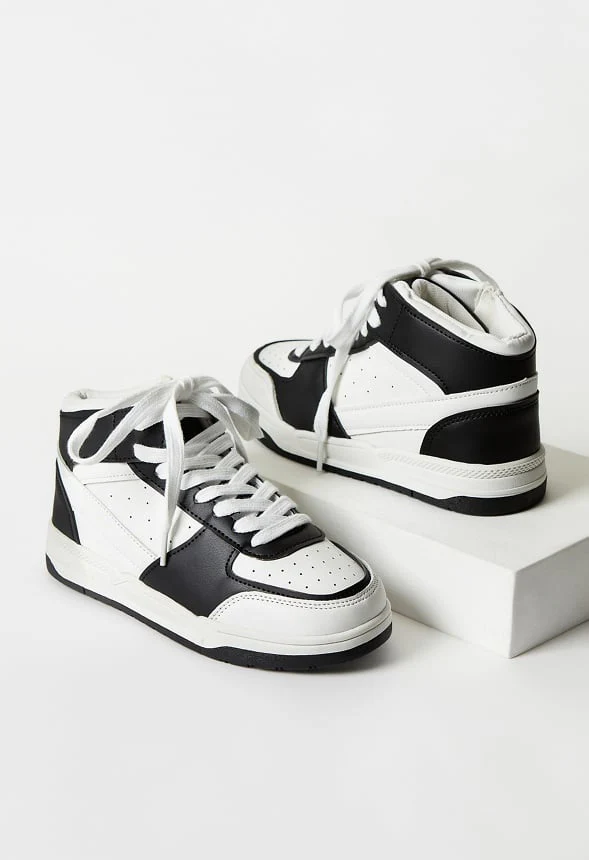 Pieced Court High Top Sneaker - Image 2