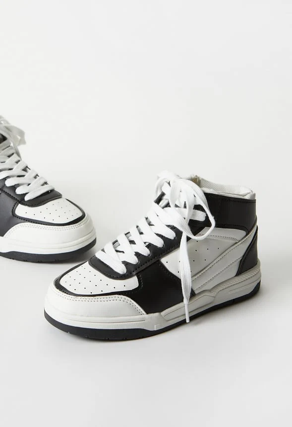 Pieced Court High Top Sneaker - Image 3
