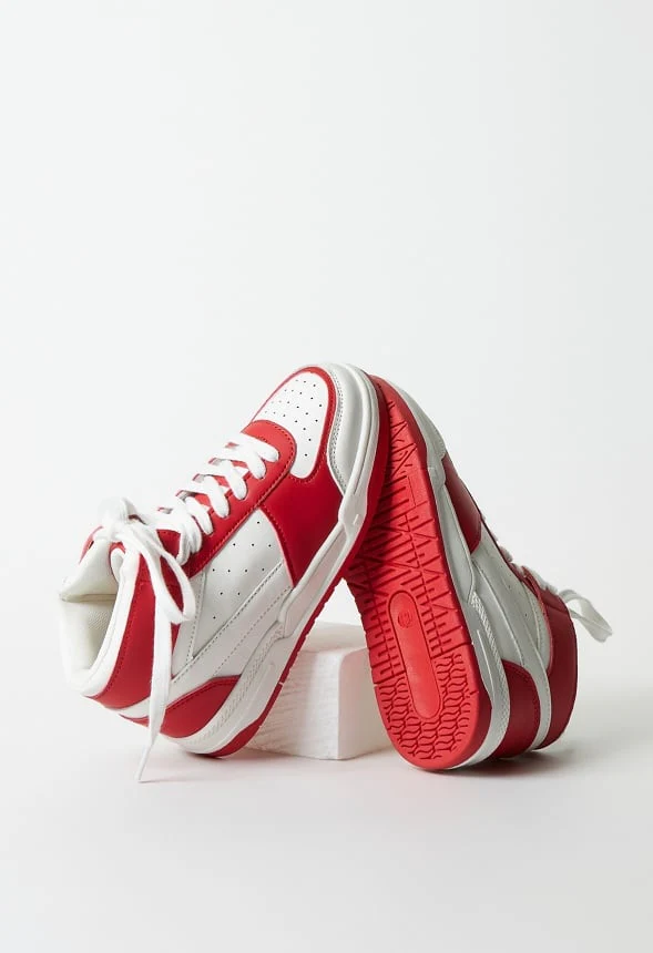 Pieced Court High Top Sneaker - Image 8