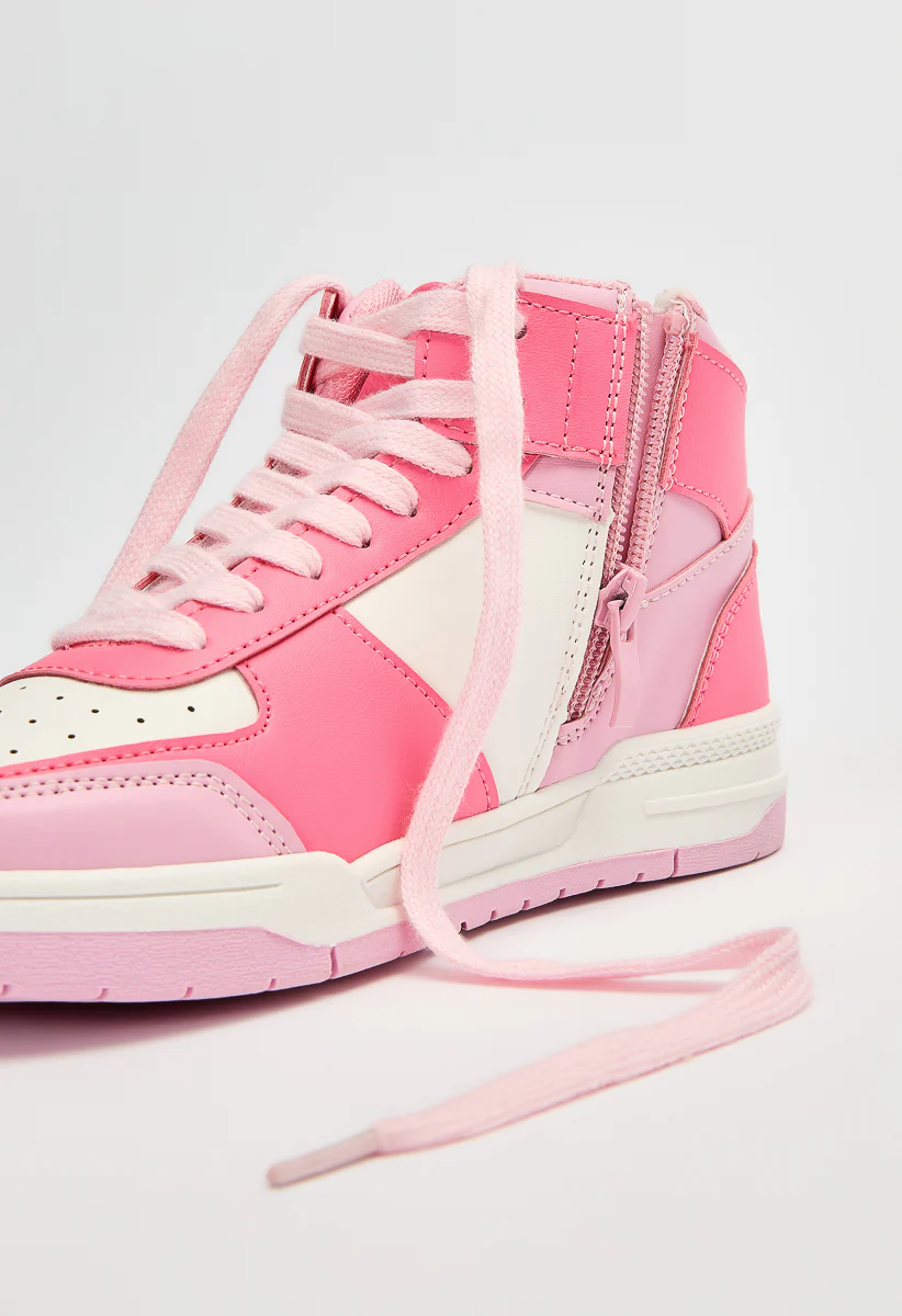 Pieced Court High Top Sneaker - Image 6