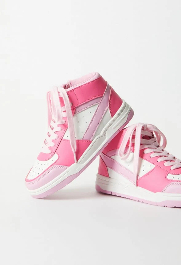 Pieced Court High Top Sneaker - Image 8