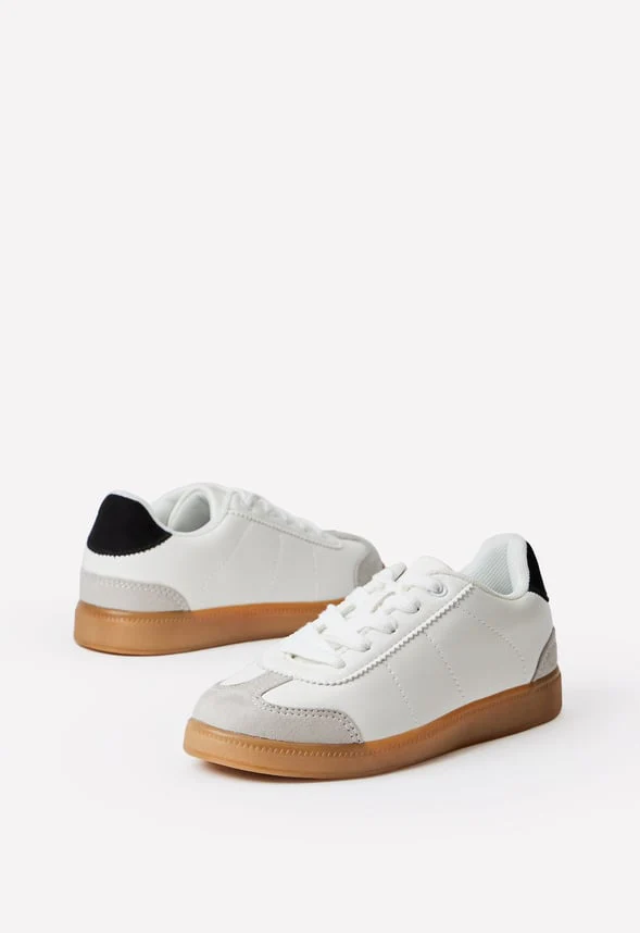 Pieced Faux Leather Sneaker - Image 2