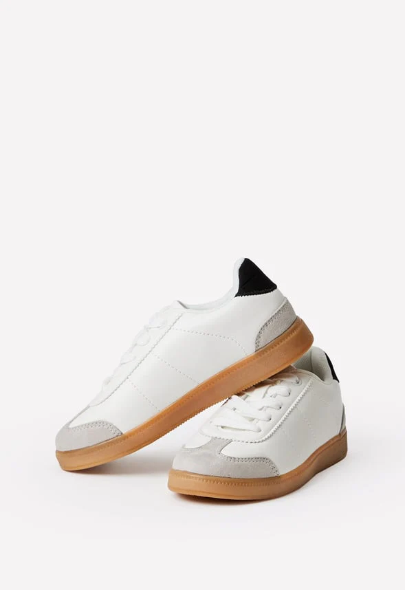 Pieced Faux Leather Sneaker - Image 3