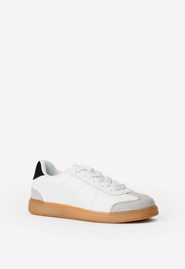Pieced Faux Leather Sneaker - Image 4