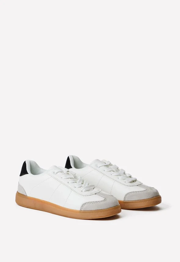 Pieced Faux Leather Sneaker - Image 5