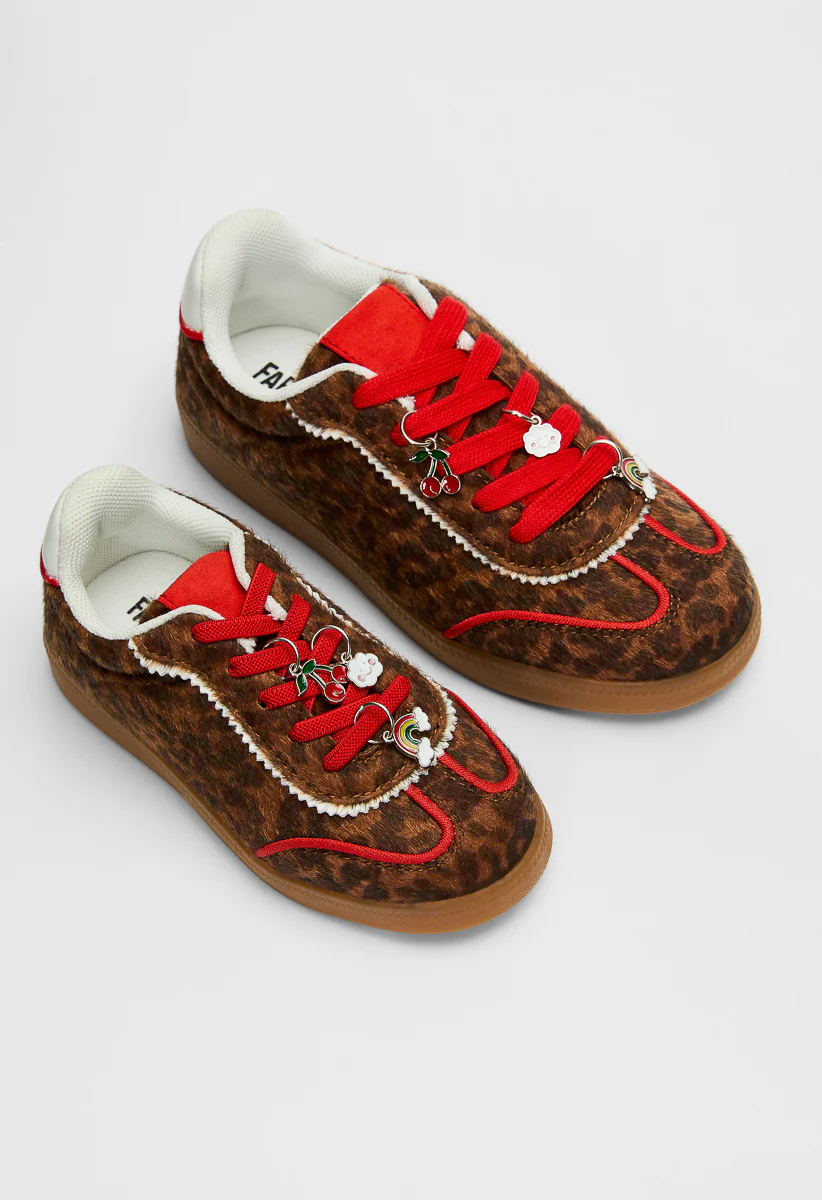 Pieced Lace Up Charms Sneaker - Image 6