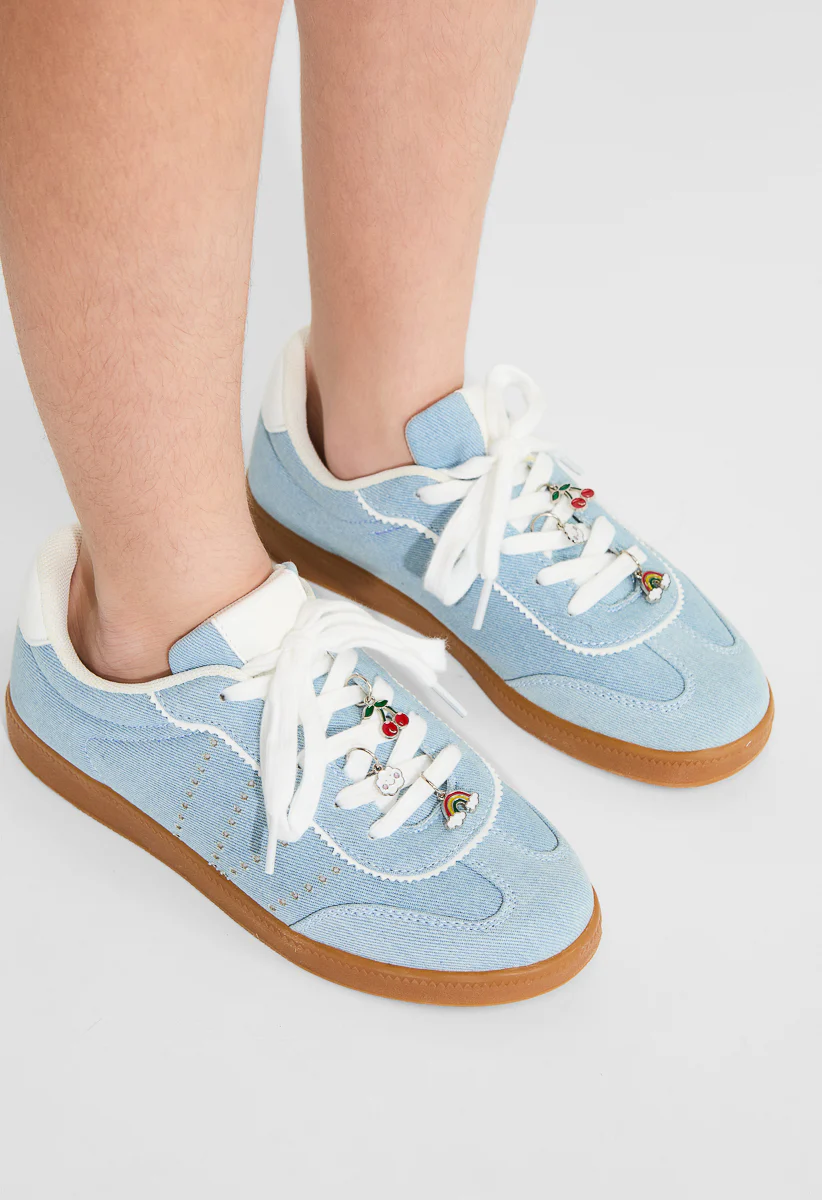 Pieced Lace Up Charms Sneaker - Image 2