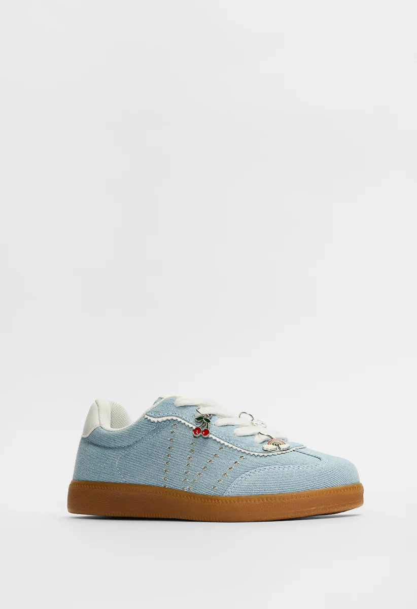 Pieced Lace Up Charms Sneaker - Image 3