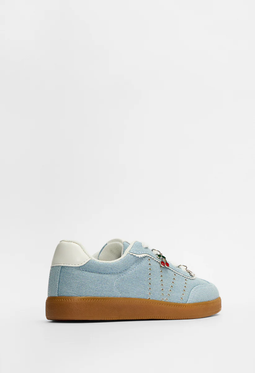 Pieced Lace Up Charms Sneaker - Image 4