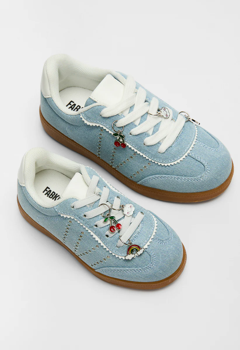 Pieced Lace Up Charms Sneaker - Image 6