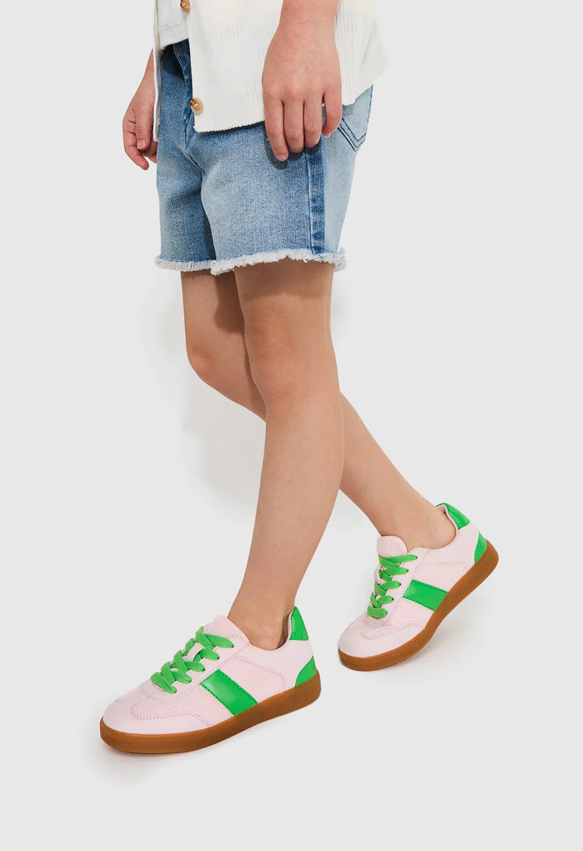 Pieced Lace Up Sneaker - Image 2
