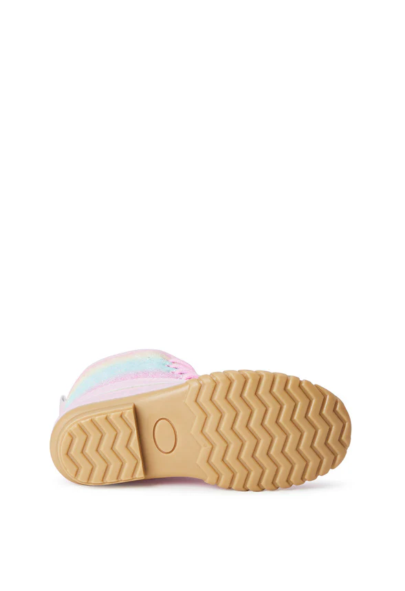 Pink Glitter Lace Up Duck Boot - Image 6