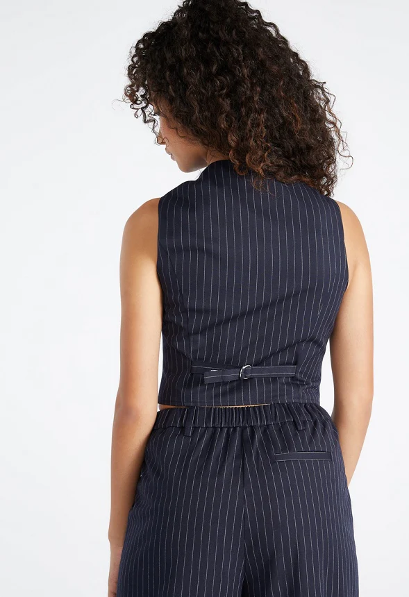 Pinstripe Suiting Vest - Image 2