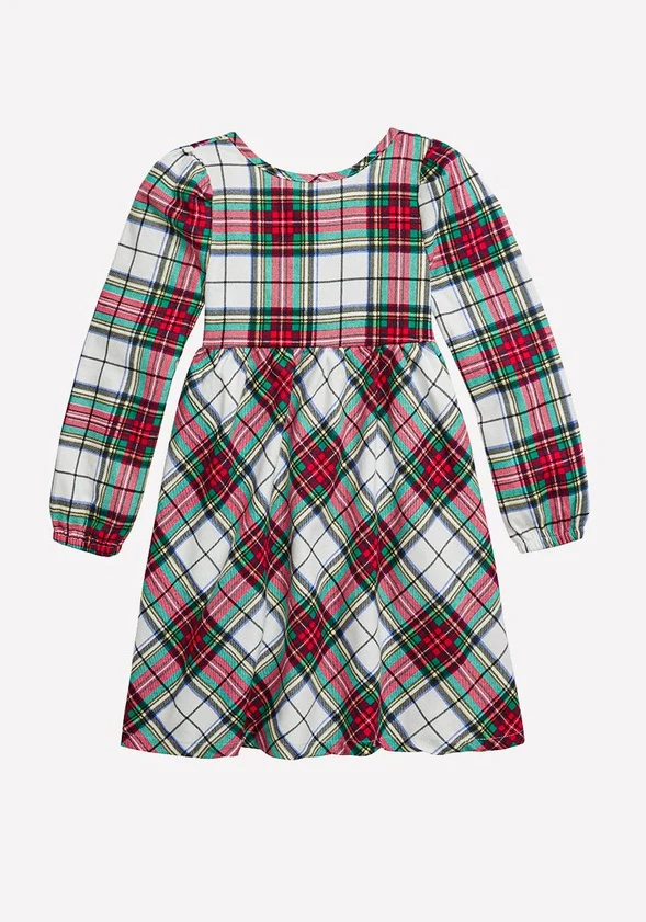 Plaid Bow Back Dress - Image 3