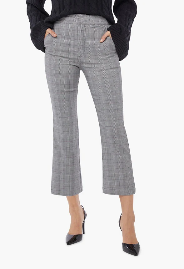 Plaid Cropped Trousers - Image 2