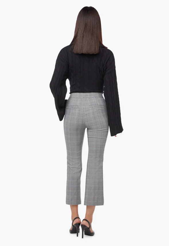 Plaid Cropped Trousers - Image 3