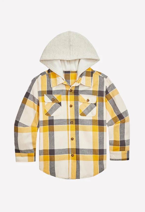 Plaid Hooded Shirt - Image 2