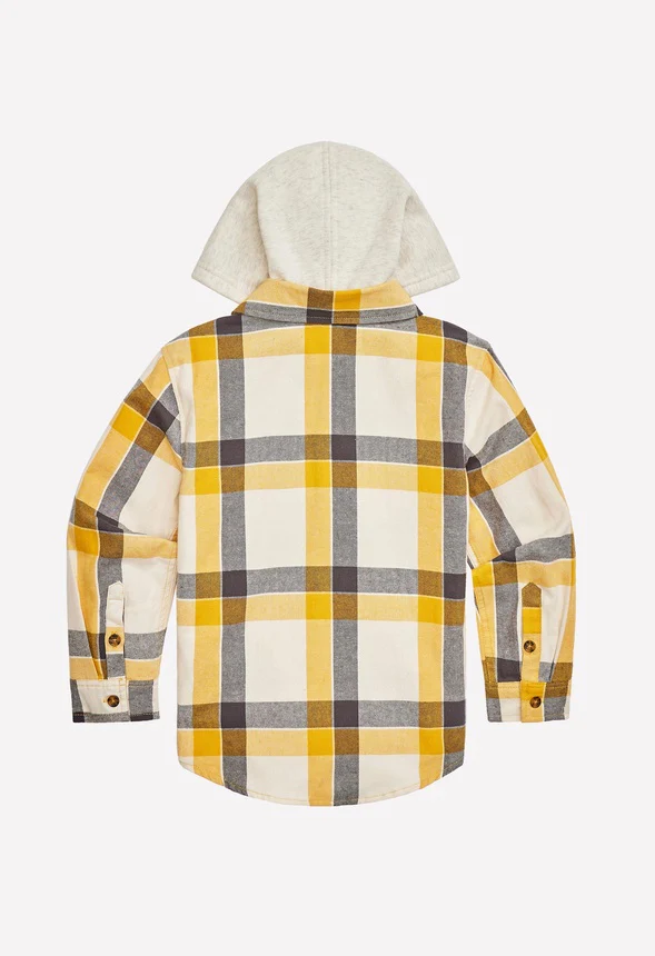 Plaid Hooded Shirt - Image 3