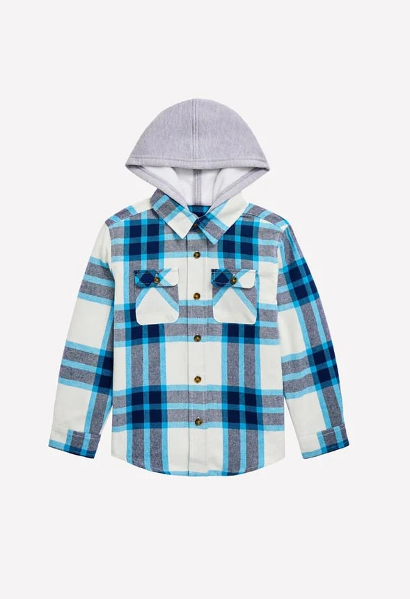 Plaid Hooded Shirt - Image 2