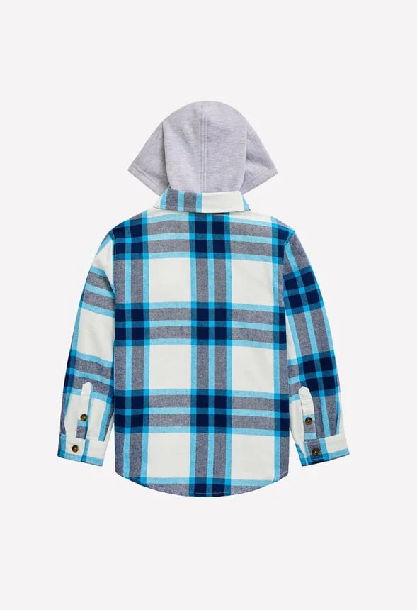 Plaid Hooded Shirt - Image 3