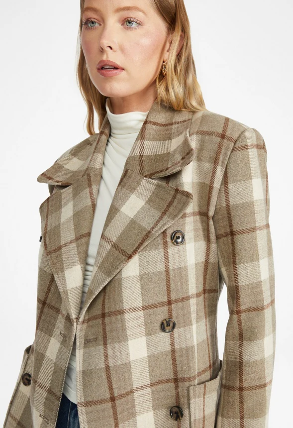 Plaid Peacoat - Image 3