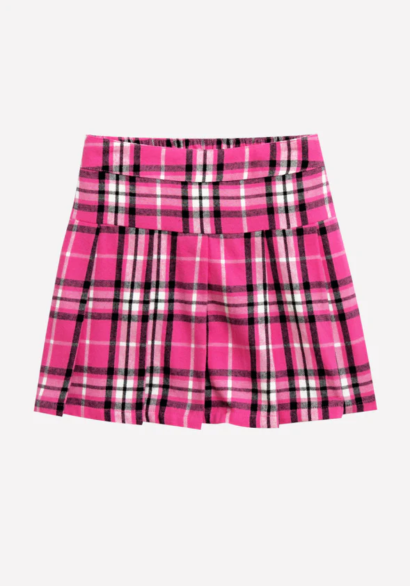 Plaid Pleated Skirt