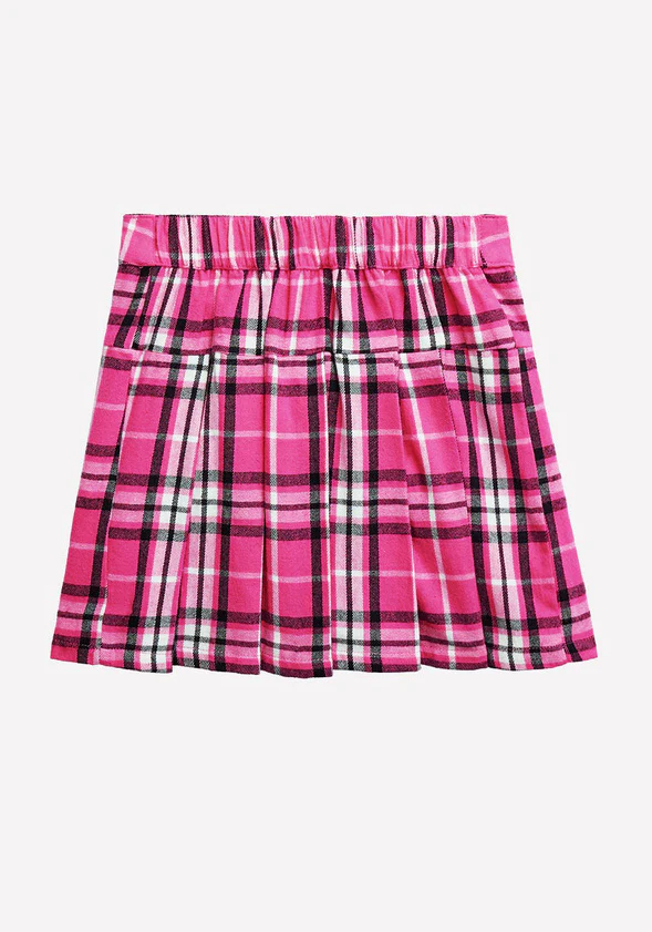 Plaid Pleated Skirt - Image 3