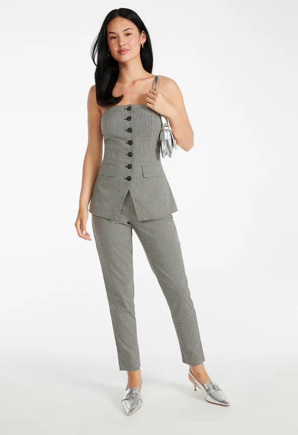 Plaid Strapless Top - Image 4