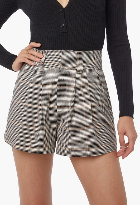 Plaid Tailored Shorts - Image 4