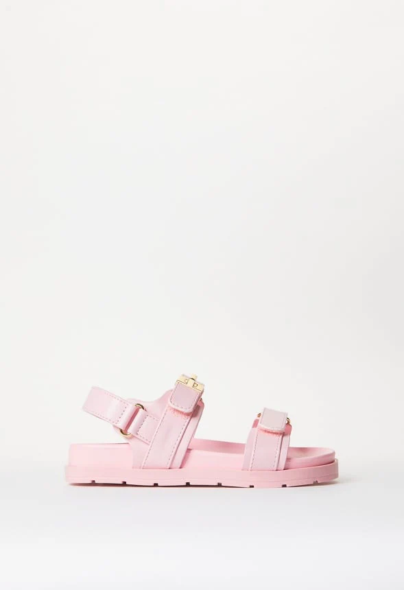 Platform Faux Leather Buckle Sandal - Image 3