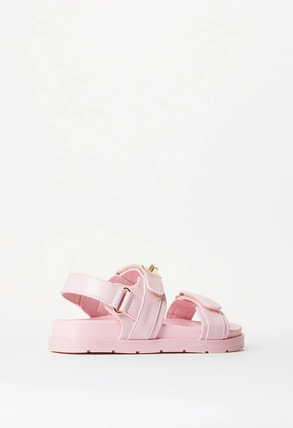 Platform Faux Leather Buckle Sandal - Image 4