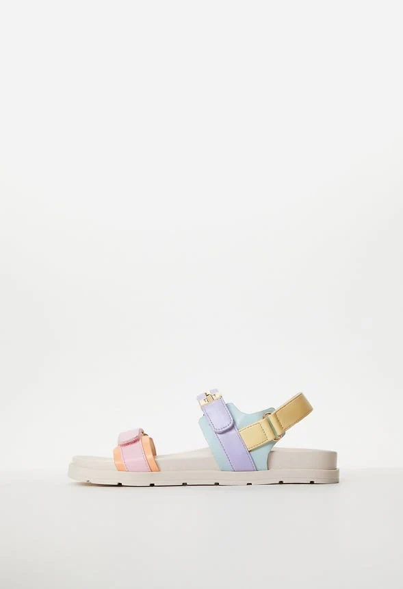 Platform Faux Leather Buckle Sandal - Image 3