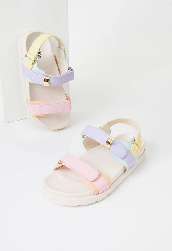 Platform Faux Leather Buckle Sandal - Image 4