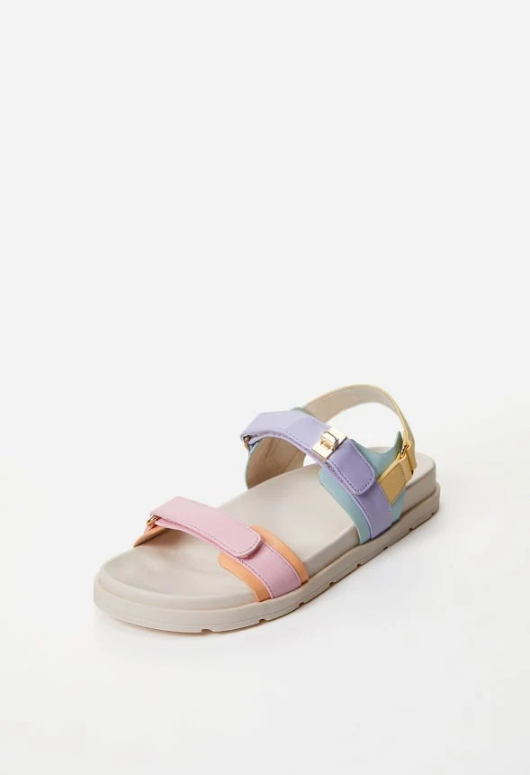 Platform Faux Leather Buckle Sandal - Image 5