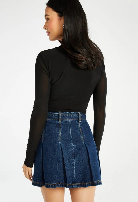 Pleated Mini Skirt - Image 3