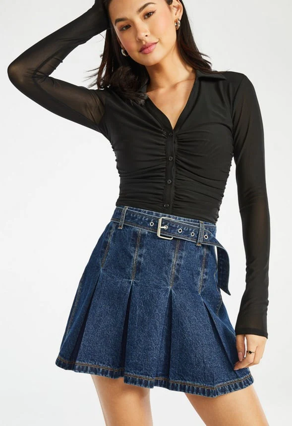 Pleated Mini Skirt - Image 4