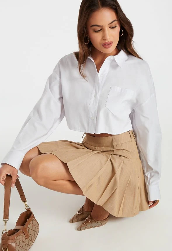 Pleated Mini Skirt - Image 3