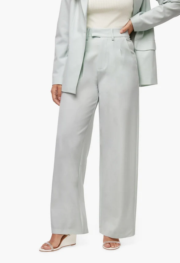 Pleated Wide Leg Trousers - Image 2