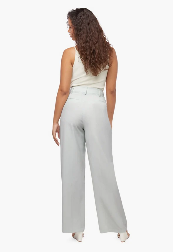 Pleated Wide Leg Trousers - Image 3