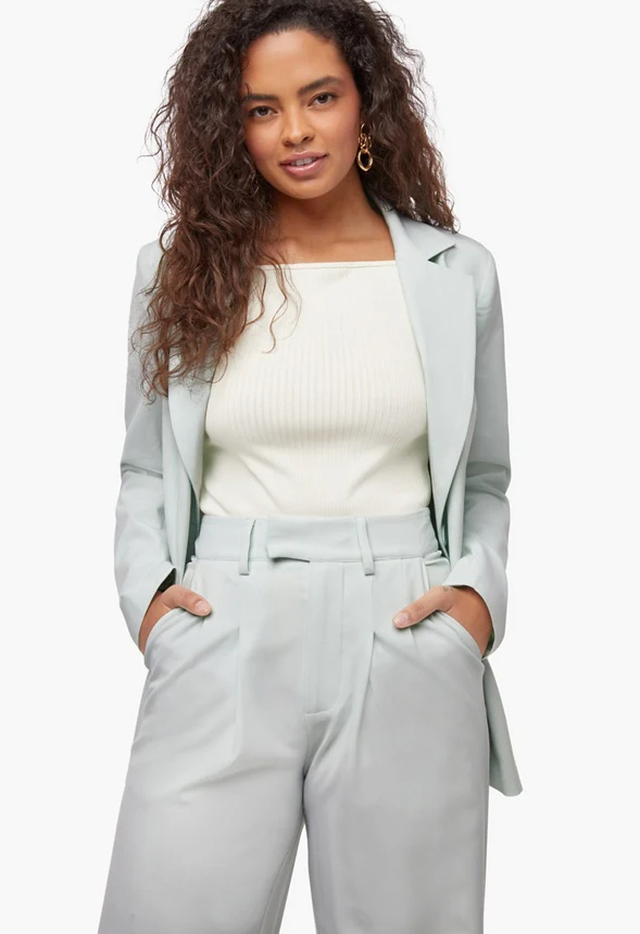 Pleated Wide Leg Trousers - Image 4