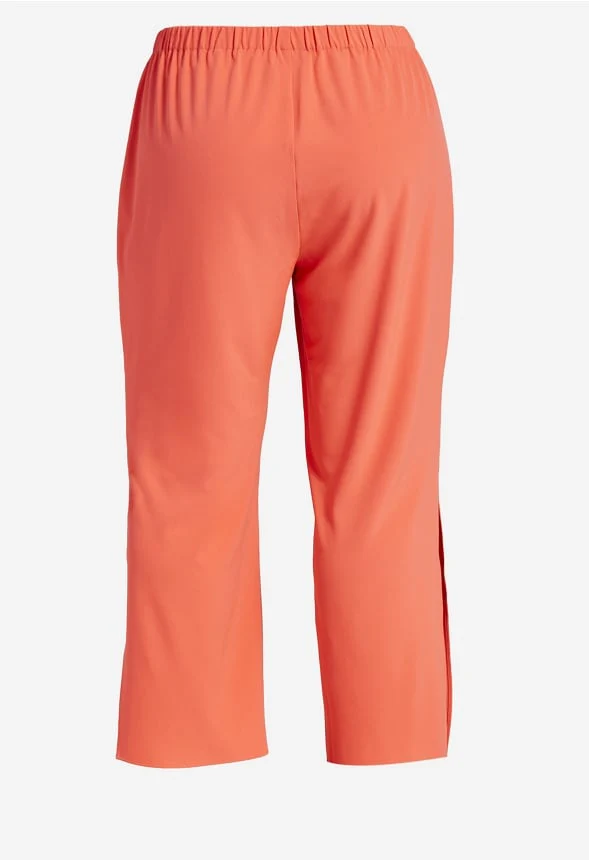 Plus Size Cinched Waist Split Hem Pants - Image 2
